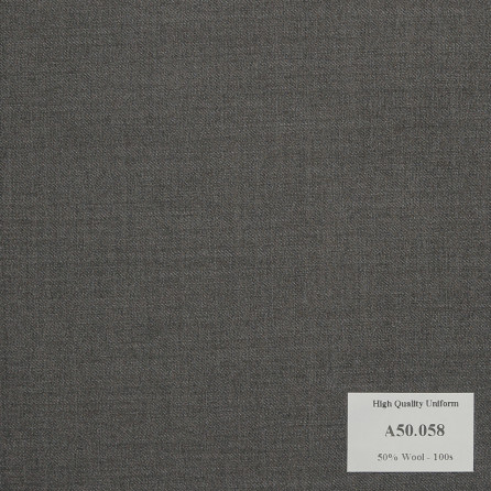 [ Call ] A50.058 Kevinlli V1 - Vải Suit 50% Wool - Xám đậm trơn
